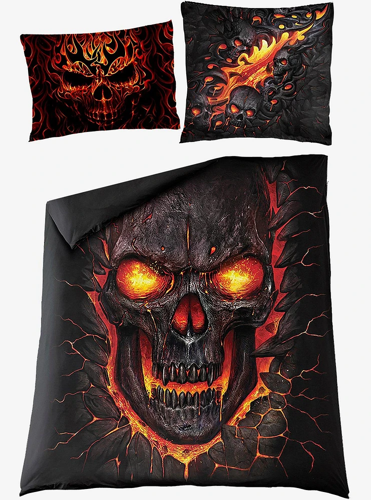 Skull Blast Double Duvet Reversible Bedding Set