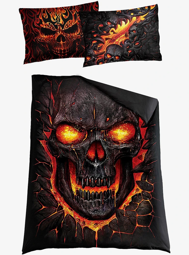 Skull Blast Single Duvet Reversible Bedding Set