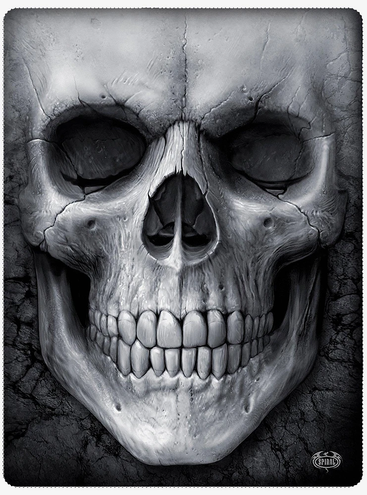 Solemn Skull Fleece Blanket