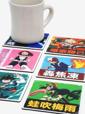 My Hero Academia Character Posters Coaster Set