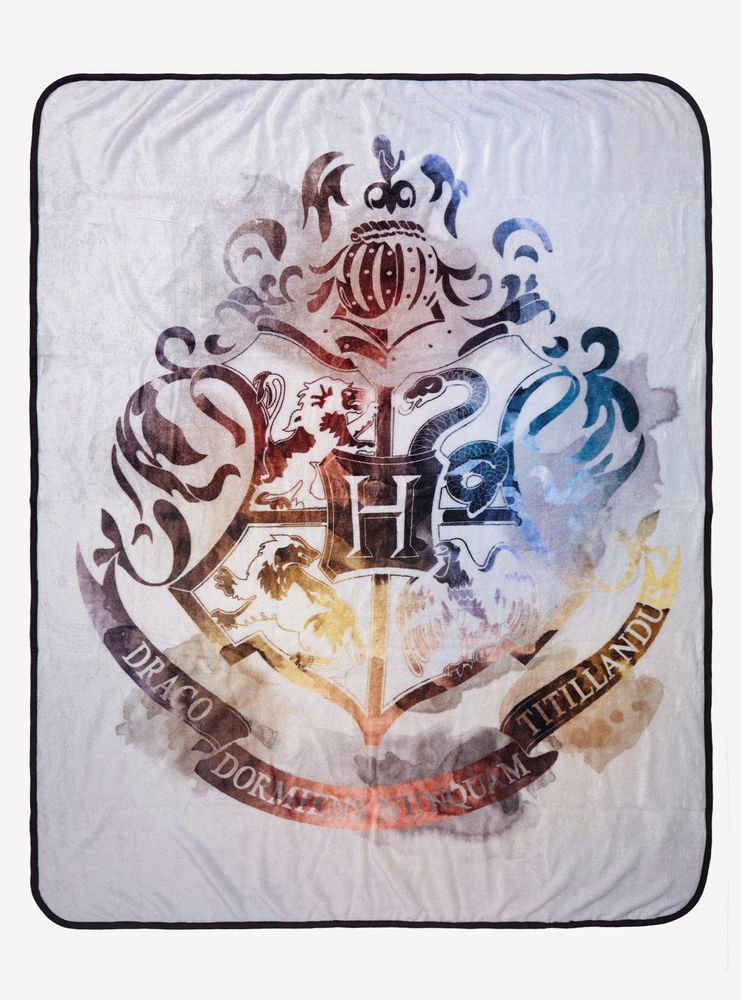 Harry Potter Watercolor Crest Throw Blanket