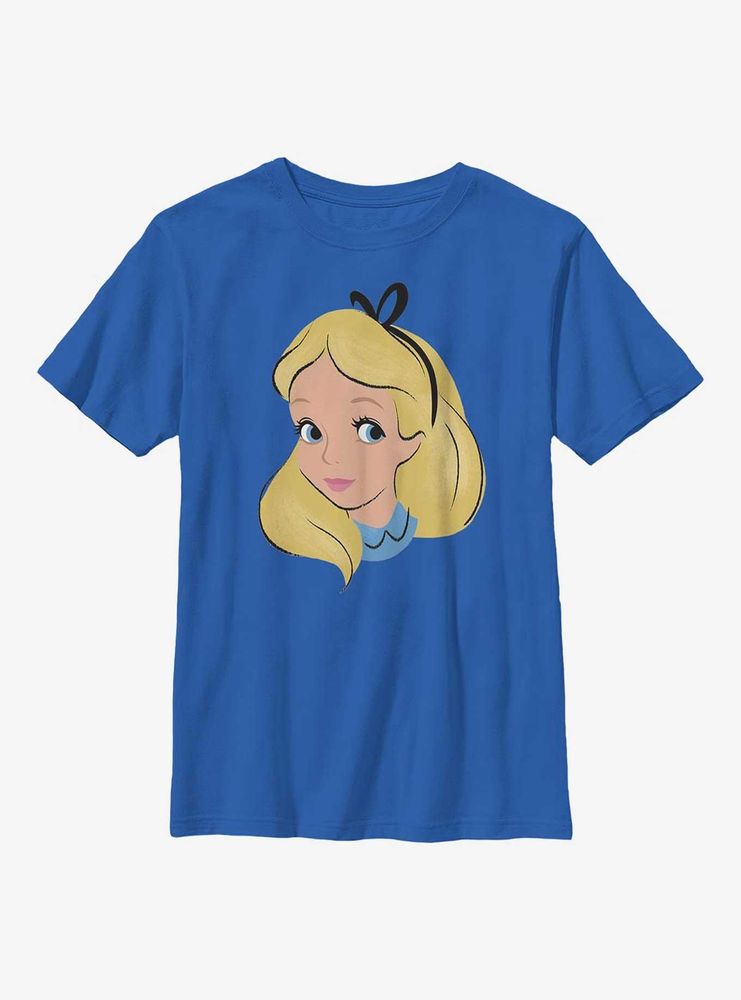 Disney Alice Wonderland Big Face Youth T-Shirt
