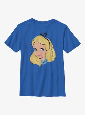Disney Alice Wonderland Big Face Youth T-Shirt