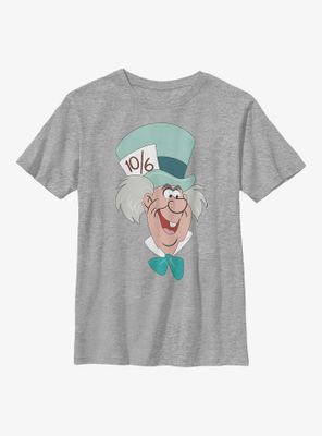 Disney Alice Wonderland Mad Hatter Big Face Youth T-Shirt