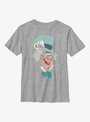 Disney Alice Wonderland Mad Hatter Big Face Youth T-Shirt