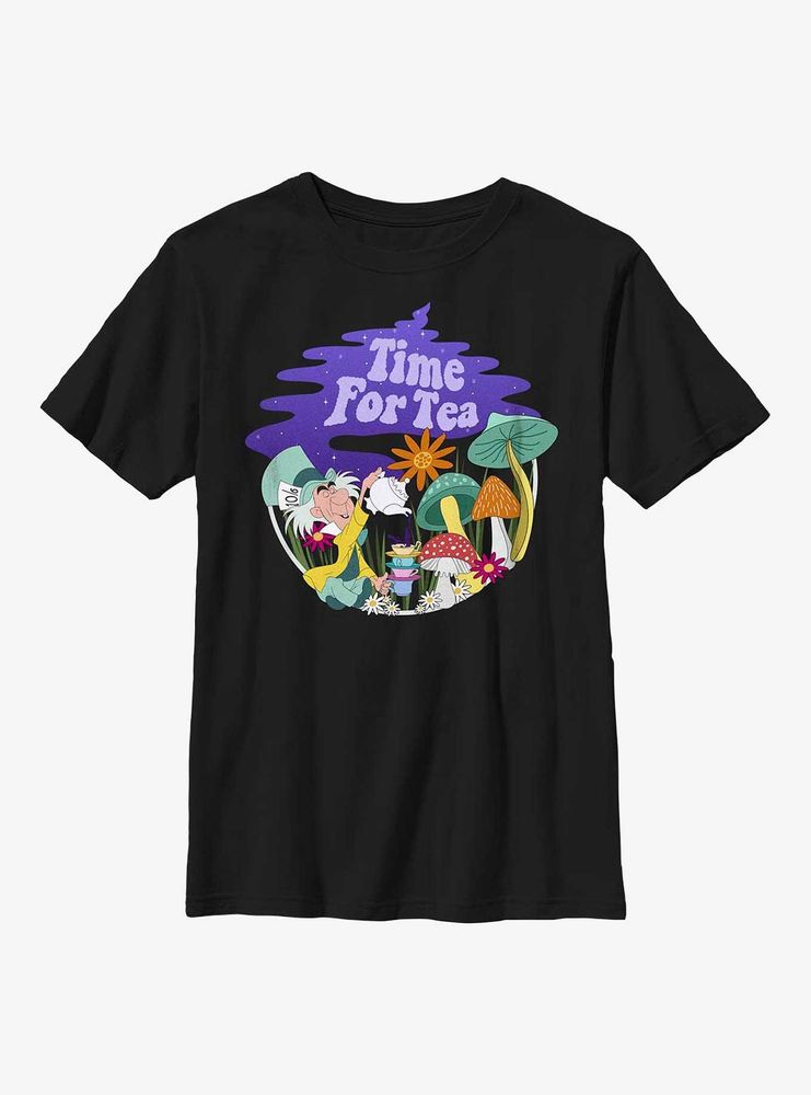 Disney Alice Wonderland Tea Time Filled Youth T-Shirt