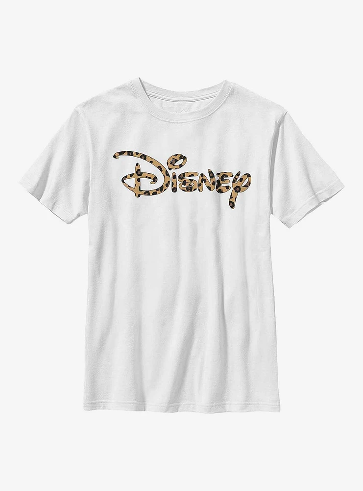 Disney Logo Leopard Fill Youth T-Shirt