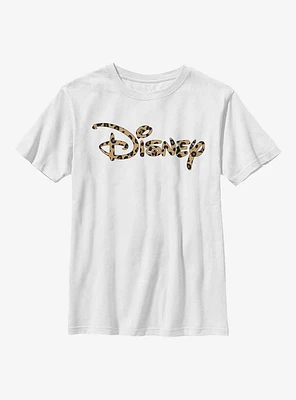 Disney Logo Leopard Fill Youth T-Shirt