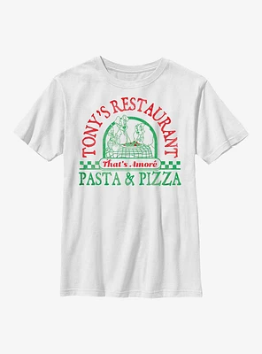 Disney The Lady And Tramp Tony's Pasta Pizza Youth T-Shirt