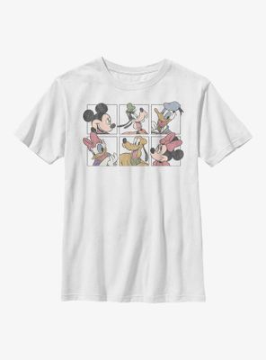 Disney Mickey Mouse And Friends Grid Youth T-Shirt