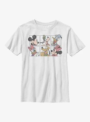 Disney Mickey Mouse And Friends Grid Youth T-Shirt