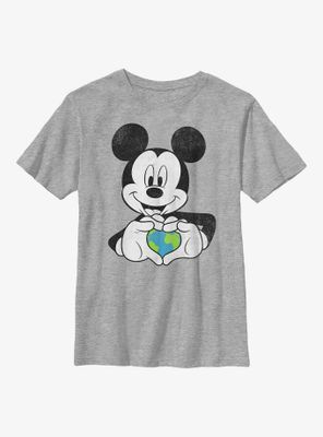 Disney Mickey Mouse Earth Heart Youth T-Shirt