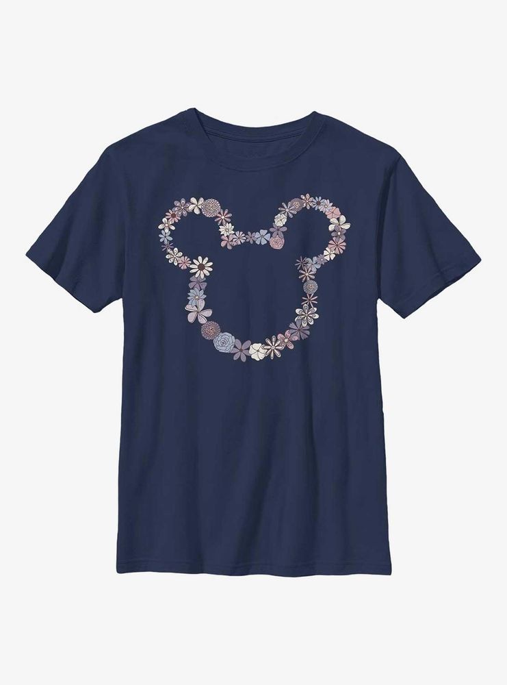 Disney Mickey Mouse Flowers Youth T-Shirt