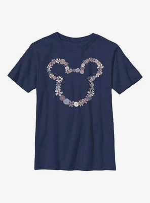 Disney Mickey Mouse Flowers Youth T-Shirt