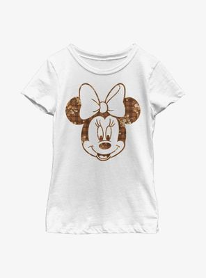 Disney Minnie Mouse Fall Floral Plaid Youth Girls T-Shirt