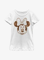 Disney Minnie Mouse Fall Floral Plaid Youth Girls T-Shirt