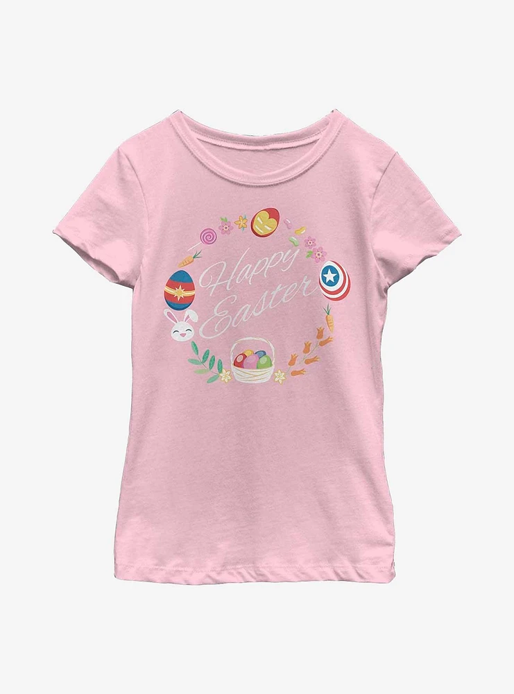 Marvel Avengers Easter Wreath Youth Girls T-Shirt