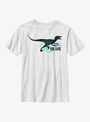 Jurassic Park Blue Tech Glyph Youth T-Shirt