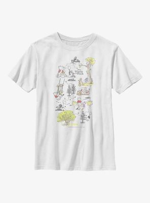 Disney Winnie The Pooh Map Youth T-Shirt