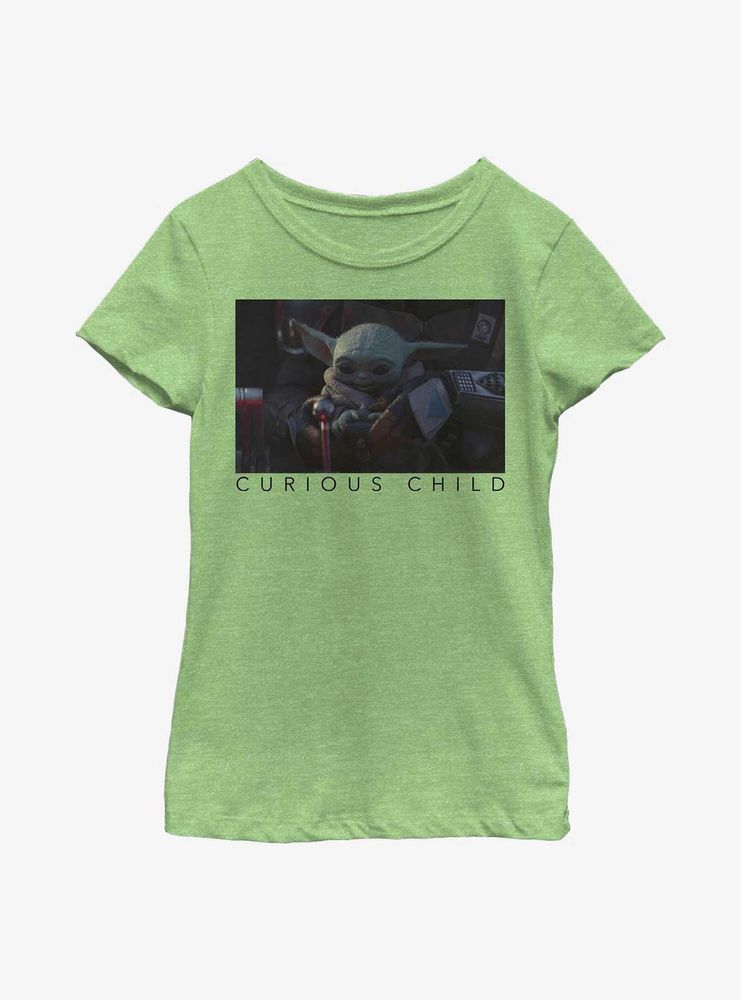 Star Wars The Mandalorian Curious Photo Youth Girls T-Shirt