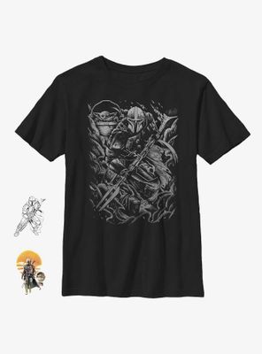 Star Wars The Mandalorian Brawl Youth T-Shirt