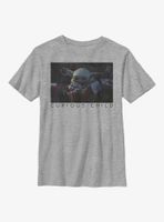 Star Wars The Mandalorian Curious Photo Youth T-Shirt