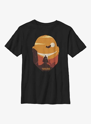 Star Wars The Mandalorian Dark Saber Poster Youth T-Shirt