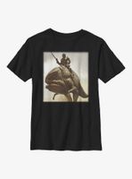 Star Wars The Mandalorian Mando Hero Shot Youth T-Shirt