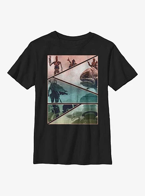 Star Wars The Mandalorian Panels Youth T-Shirt