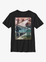 Star Wars The Mandalorian Panels Youth T-Shirt