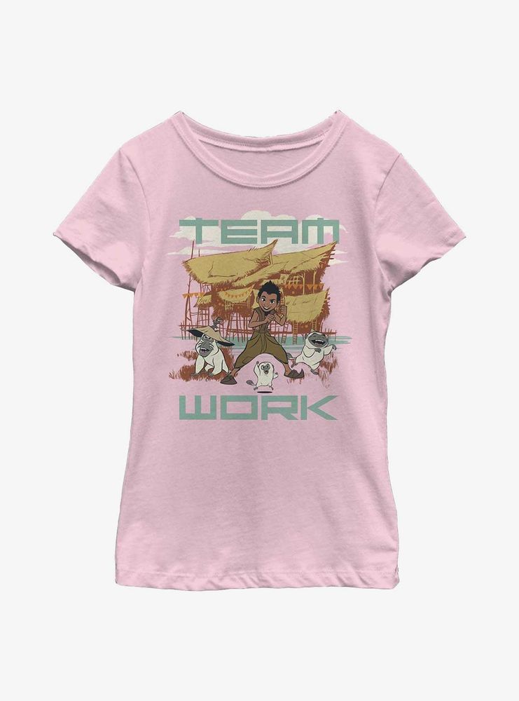 Raya And The Last Dragon Team Work Youth Girls T-Shirt