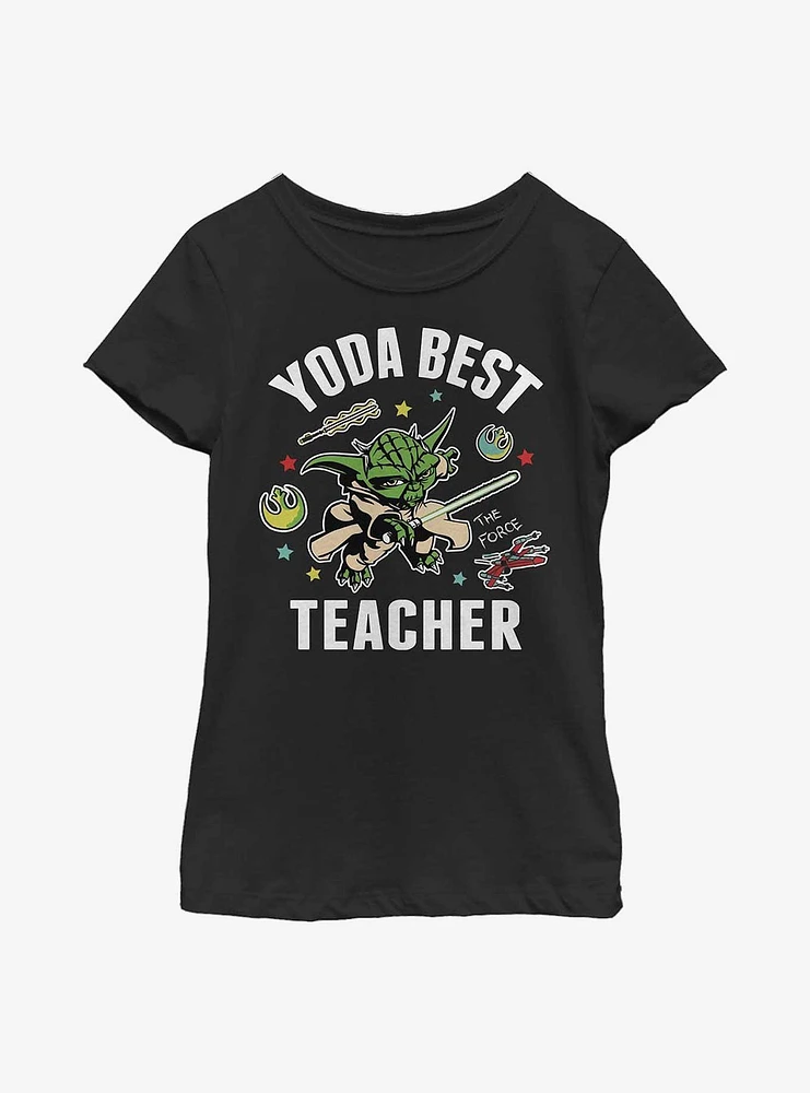 Star Wars: The Clone Wars Yoda Best Teacher Youth Girls T-Shirt