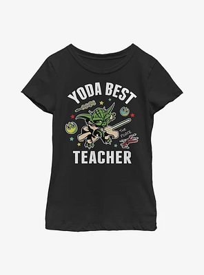 Star Wars: The Clone Wars Yoda Best Teacher Youth Girls T-Shirt