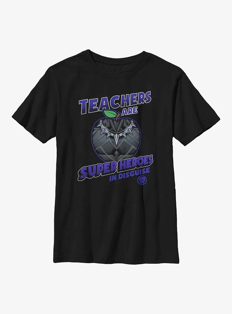 Marvel Avengers Teachers Are Superheroes Black Panther Youth T-Shirt