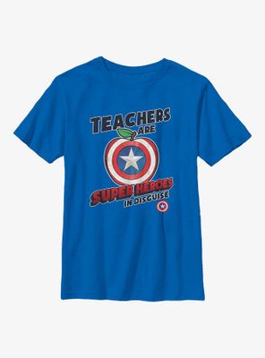 Marvel Avengers Teachers Are Superheroes Captain America Youth T-Shirt