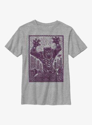 Marvel Black Panther Stencil Youth T-Shirt