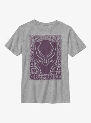 Marvel Black Panther Pattern Stencil Youth T-Shirt