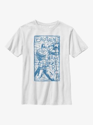 Marvel Captain America Stencil Youth T-Shirt