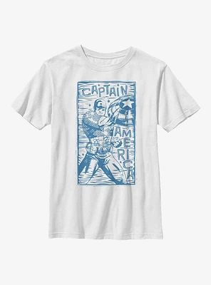 Marvel Captain America Stencil Youth T-Shirt