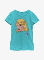 Marvel Fantastic Four Invisible Woman Face Youth Girls T-Shirt