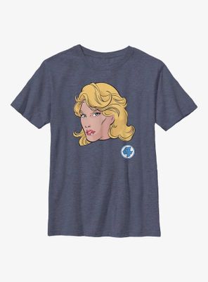 Marvel Fantastic Four Invisible Woman Face Youth T-Shirt