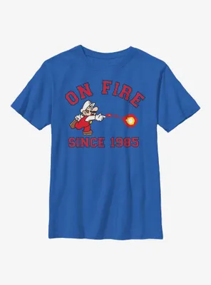 Nintendo Super Mario On Fire Youth T-Shirt