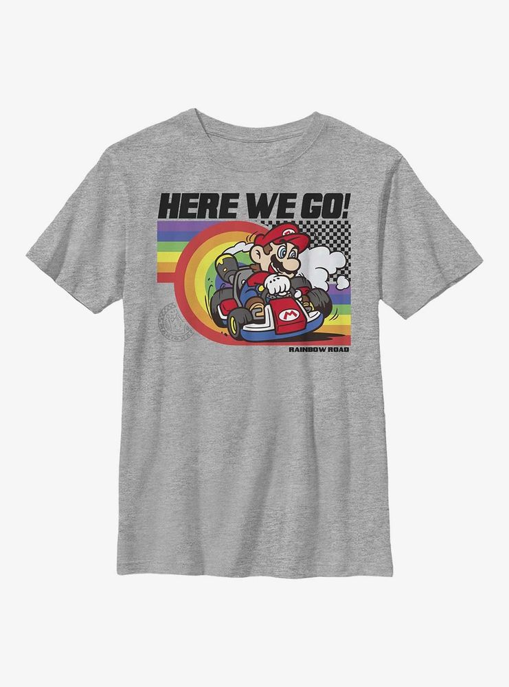 Nintendo Super Mario Rainbow Road Pride Youth T-Shirt