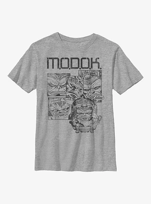 Marvel Modok Panels Distressed Youth T-Shirt