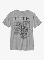 Marvel Modok Panels Distressed Youth T-Shirt