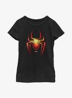 Marvel Spider-Man Electric Emblem Youth Girls T-Shirt