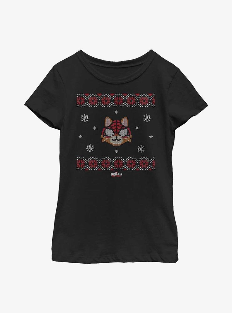 Marvel Spider-Man Spider Cat Sweater Youth Girls T-Shirt