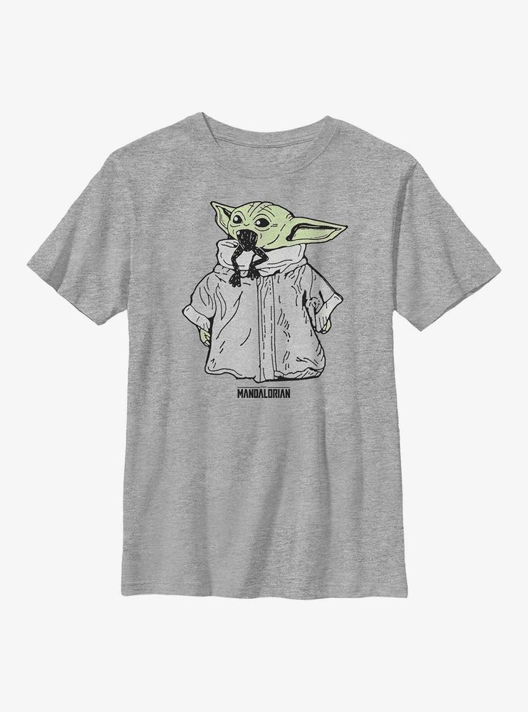 Star Wars The Mandalorian Child Linework Pop Youth T-Shirt