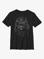 Star Wars The Mandalorian Group Of Friends Youth T-Shirt