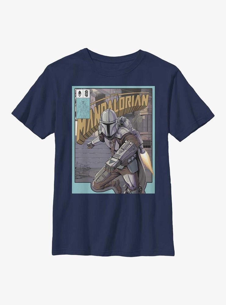 Star Wars The Mandalorian Flight Poster Youth T-Shirt